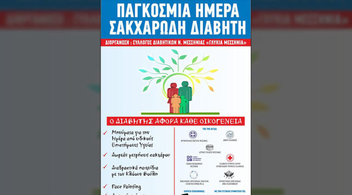 Εκδήλωση με τίτλο "Ο διαβήτης αφορά κάθε οικογένεια"